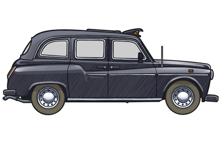 451 picture of a 1990 Fairway London Taxi Cab