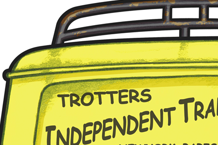 Close up detail of a Close up detail of a Reliant Regal Supervan