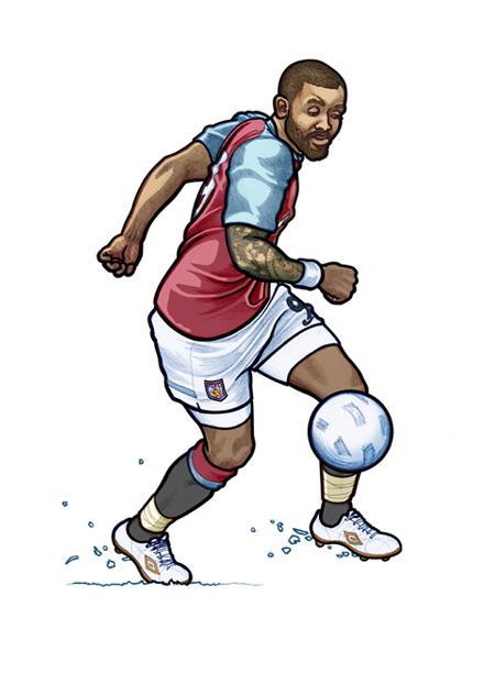 451 Portrait of Darren Bent playing for Aston Villa