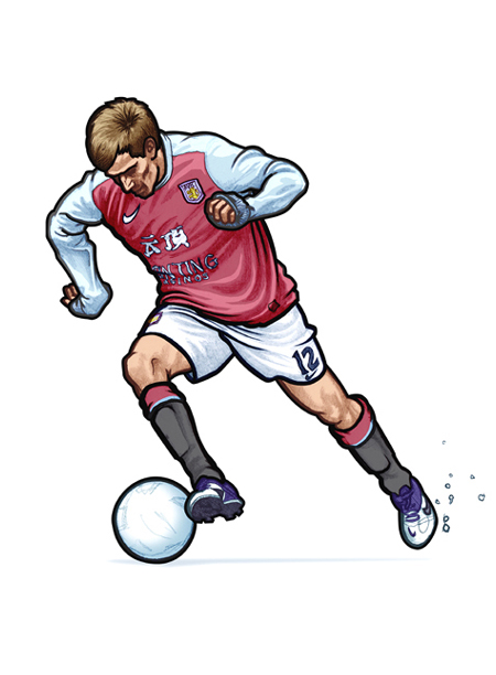 451 portrait of Aston Villa and England winger, Marc Albrighton