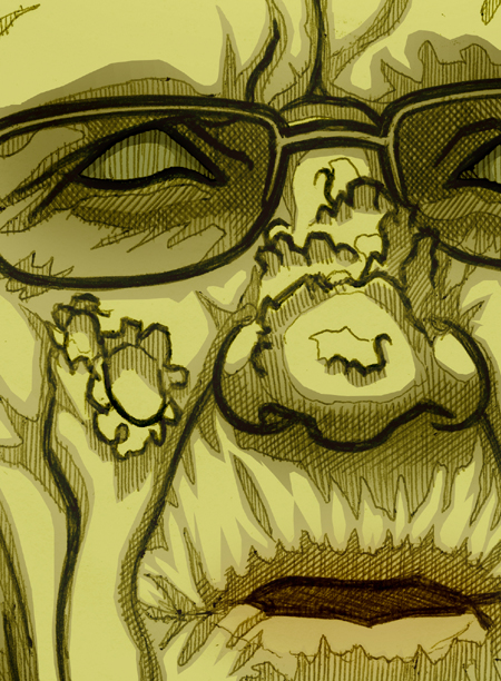 Detail of 451 portrait of Rupert Murdoch